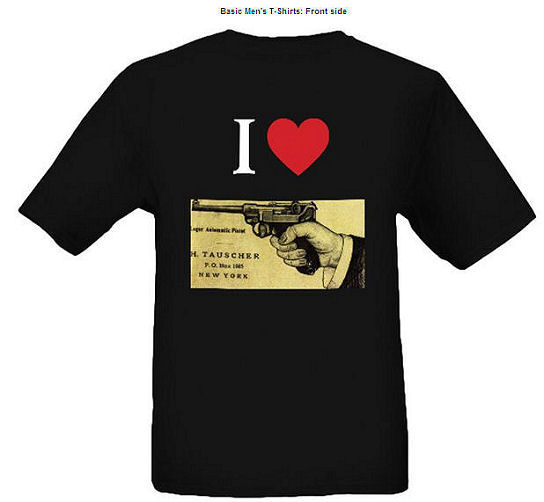 Luger Pistol Hans Tauscher T-Shirt. Ref.#TS.1